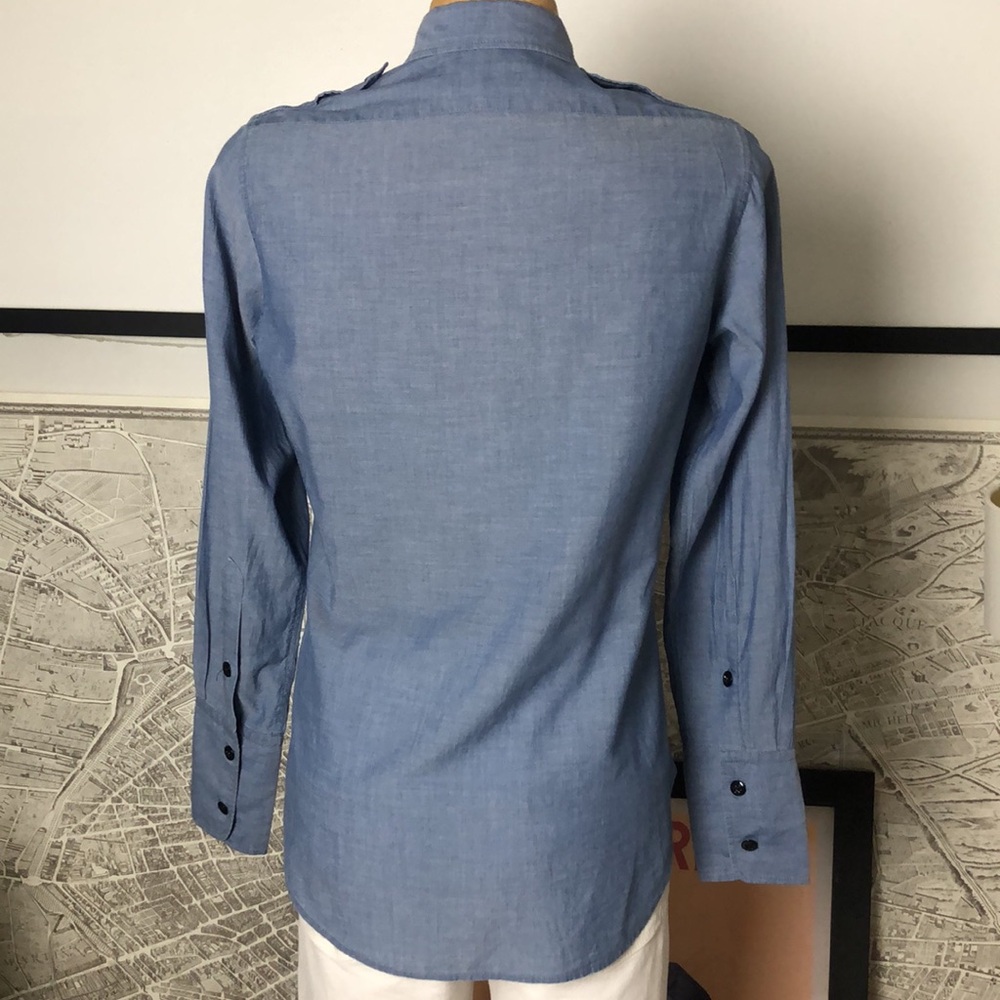 NILI LOTAN Blue Button-Up Shirt Size M - Picture 7 of 14